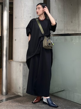 「モード系」｜「アイテム（ワンピース/ドレス）」を使った、SAYURIさん（レディース・161cm）の夏コーディネート