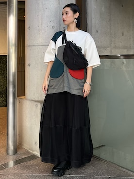 「アイテム（ボディバッグ/ウエストポーチ）」を使った、SAYURIさん（レディース・161cm）の冬コーディネート