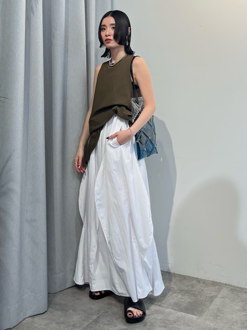 UN3D. アシンメトリーブラウジングワンピース ASYMMETRY BLOUSING OP