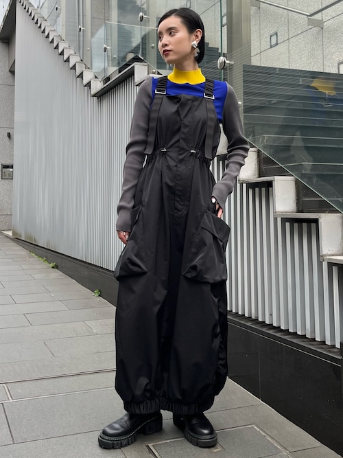 【新品未使用.タグ付き】UN3D. ビッグニットトップ セール】COLOR BLOCK TURTLE KT TOP / カラーブロックタートルニット