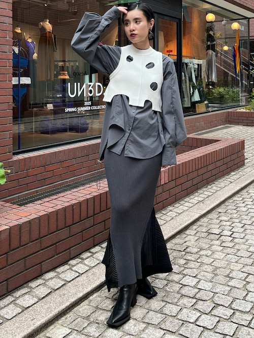 セール】W TRIANGLE TUCK SH / ダブルトライアングルタックシャツ