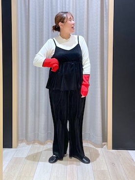 「アイテム（オールインワン・サロペット）」を使った、ありぺいさん（レディース・157cm）の冬コーディネート