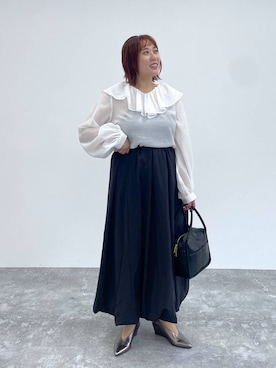 「LEPSIM（レプシィム）のアイテム（シャツ/ブラウス）」を使った、ありぺいさん（レディース・157cm）の秋コーディネート