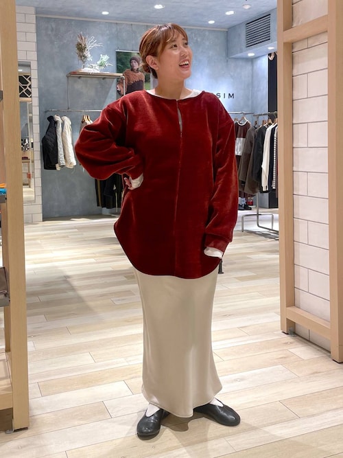 ストレッチサテンスカート　497324