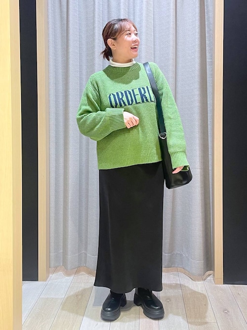 ストレッチサテンスカート　497324