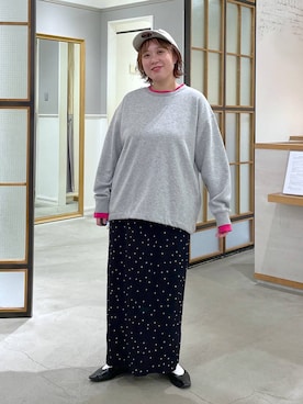 「LEPSIM（レプシィム）のアソート楊柳ベロアスカート　1066569（スカート、その他）」を使った、ありぺいさん（レディース・157cm）の秋コーディネート