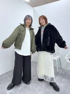 「アイテム（ブルゾン）」を使った、ありぺいさん（レディース・157cm・30代）の秋コーディネート