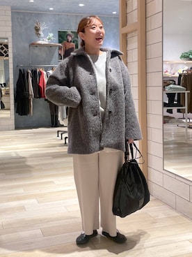 「アイテム（トートバッグ）」を使った、ありぺいさん（レディース・157cm・30代）の冬コーディネート