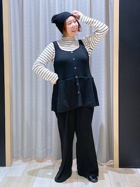 「アイテム（つなぎ/オールインワン）」を使った、ありぺいさん（レディース・157cm）の冬コーディネート