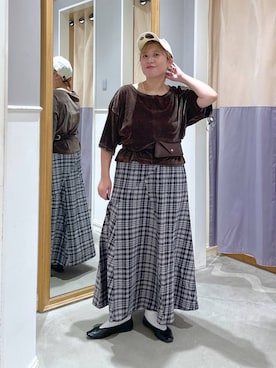 「LEPSIM（レプシィム）のアイテム（Tシャツ/カットソー）」を使った、ありぺいさん（レディース・157cm）の夏コーディネート