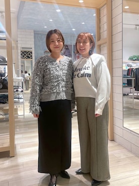 「アイテム（付け襟）」を使った、ありぺいさん（レディース・157cm）の秋コーディネート
