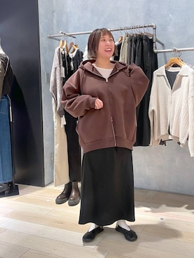 「アイテム（パーカー）」を使った、ありぺいさん（レディース・157cm・30代）の冬コーディネート