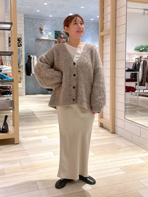 ストレッチサテンスカート　497324