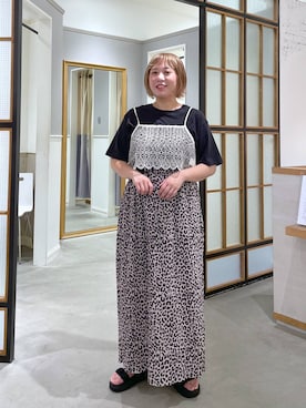 「LEPSIM（レプシィム）のアソートビスチェ　1044015（その他トップス、ホワイト系）」を使った、ありぺいさん（レディース・157cm）の夏コーディネート