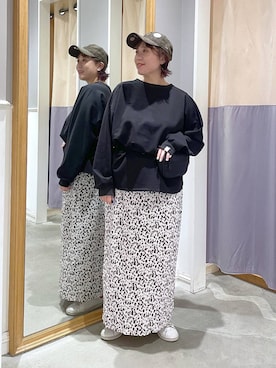 「LEPSIM（レプシィム）の【NEW ERA】コーデュロイCAP　1023762（キャップ、ブラウン系）」を使った、ありぺいさん（レディース・157cm）の秋コーディネート