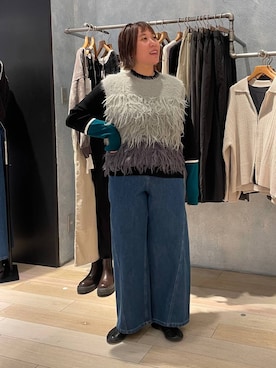 「アイテム（ベスト）」を使った、ありぺいさん（レディース・157cm・30代）の冬コーディネート