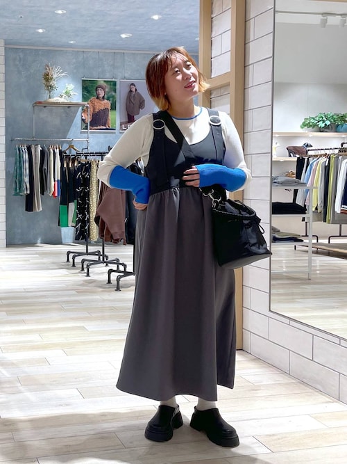 セール】異素材ジャンスカ 634557（ジャンパースカート）｜LEPSIM