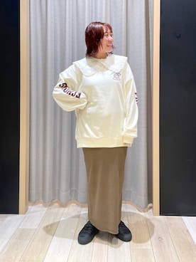 「アイテム（付け襟）」を使った、ありぺいさん（レディース・157cm）の秋コーディネート
