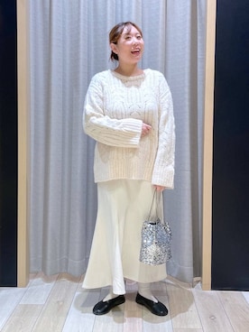 「LEPSIM（レプシィム）のアイテム（ショルダーバッグ）」を使った、ありぺいさん（レディース・157cm）の冬コーディネート