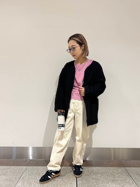 「アイテム（雑貨/ホビー）」を使った、鈴木　真衣さん（レディース・155cm）の秋コーディネート
