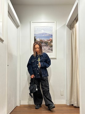 「URBAN RESEARCH Sonny Label（アーバンリサーチサニーレーベル）のアイテム（デニムジャケット）」を使った、鈴木　真衣さん（レディース・155cm）の春コーディネート