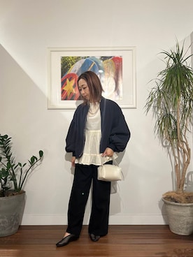 「URBAN RESEARCH Sonny Label（アーバンリサーチサニーレーベル）のアイテム（ブルゾン）」を使った、鈴木　真衣さん（レディース・155cm）の春コーディネート