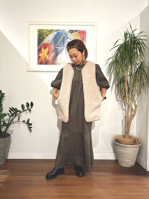 【美品】archivio アルチビオ ストライプ ワンピース Mサイズ fv359-1.jpg?1