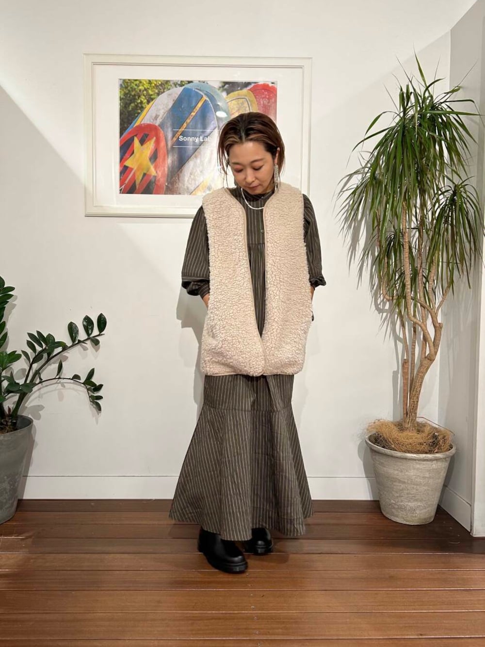 新品/37 セシリー バンセン ブラック 黒 チェルシーブーツ サイドゴアブーツ Dr.Martens チェルシーブーツ(4 ブラックステッチ): シューズ