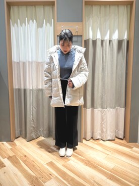 「Samansa Mos2 blue」｜「アイテム（ブーツ）」を使った、るぴさん（レディース・155cm）の冬コーディネート