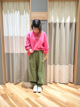 「Samansa Mos2（サマンサ モスモス）のアイテム（パンツ）」を使った、るぴさん（レディース・155cm）の春コーディネート