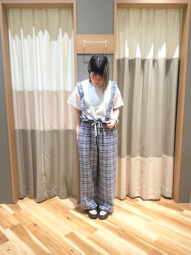 「Samansa Mos2（サマンサ モスモス）のアイテム（パンツ）」を使った、るぴさん（レディース・155cm）の春コーディネート