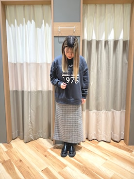 「Samansa Mos2 blue」｜「アイテム（ブーツ）」を使った、るぴさん（レディース・155cm）の冬コーディネート