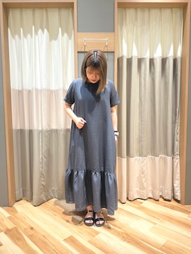 「Samansa Mos2 blue（サマンサモスモスブルー）のアイテム（ワンピース/ドレス）」を使った、るぴさん（レディース・155cm）の夏コーディネート