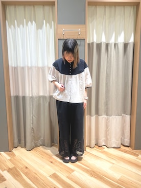 「Samansa Mos2（サマンサ モスモス）のアイテム（パンツ）」を使った、るぴさん（レディース・155cm）の春コーディネート