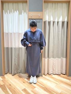 「Samansa Mos2 blue（サマンサモスモスブルー）のアイテム（ワンピース/ドレス）」を使った、るぴさん（レディース・155cm）の春コーディネート