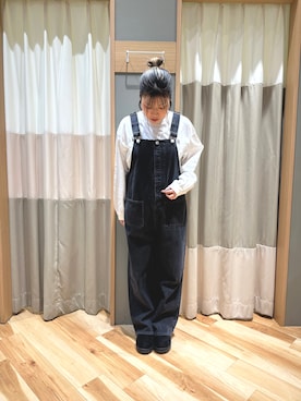 「Samansa Mos2（サマンサ モスモス）のアイテム（オールインワン・サロペット）」を使った、るぴさん（レディース・155cm）の冬コーディネート