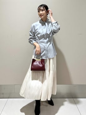 「ボウタイシャツ」｜ayaさん（レディース・162cm）の秋コーディネート