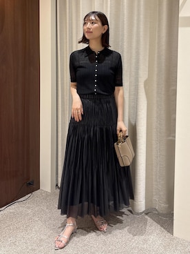 「E'POR（エポール）の【E'POR】BAMBOO BAG Mini 【超軽量】（ハンドバッグ、ベージュ系）」を使った、ayaさん（レディース・162cm）の春コーディネート