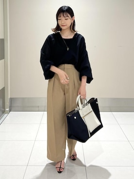 「シアー素材」｜「アイテム（ブルゾン）」を使った、ayaさん（レディース・162cm）の夏コーディネート