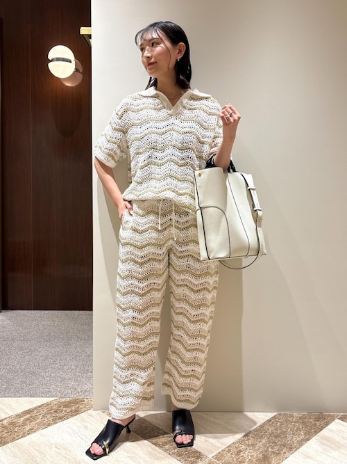セール】【COOHEM（コーヘン）】ZIGZAG SUKASHI KNIT PULLOVER