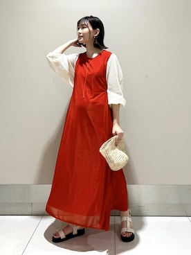 「24SS春の新作」｜「アイテム（帽子）」を使った、ayaさん（レディース・162cm）の春コーディネート