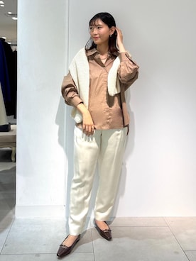 「ROPE'（ロペ）のBridget Shoes（ブリジットシューズ）（パンプス）」を使った、ayaさん（レディース・162cm）の秋コーディネート