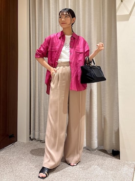 「フェミニンコーデ」｜「アイテム（サンダル）」を使った、ayaさん（レディース・162cm）の夏コーディネート