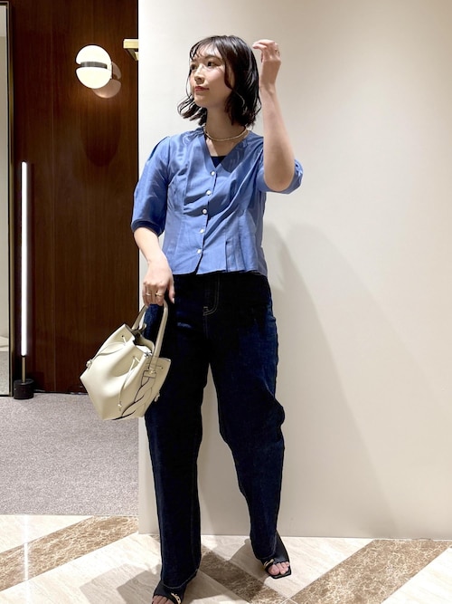 ストレッチデニムストレートパンツ（デニムパンツ）｜ROPE