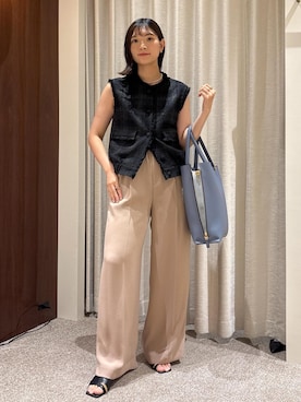 「フェミニンコーデ」｜「アイテム（サンダル）」を使った、ayaさん（レディース・162cm）の夏コーディネート