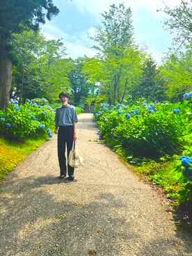 「LAKOLE（ラコレ）のアイテム（トートバッグ）」を使った、yonasandesuさん（メンズ・185cm）の秋コーディネート