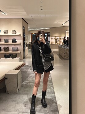 「initial（イニシャル）のアイテム（ブルゾン）」を使った、freyathepoorさん（レディース・168cm）の冬コーディネート