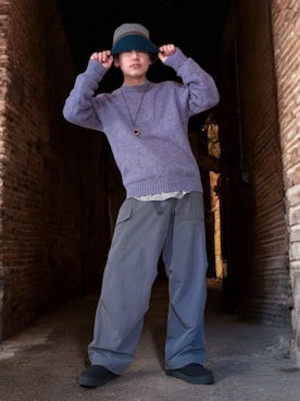 「アイテム（帽子）」を使った、九条∞(くじょうえいと)さん（メンズ・168cm）の秋コーディネート