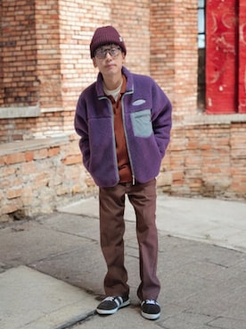 「アイテム（スラックス）」を使った、九条∞(くじょうえいと)さん（メンズ・168cm・30代）の冬コーディネート