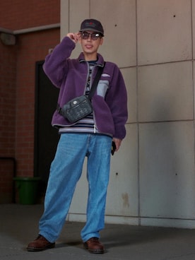 「アイテム（ショルダーバッグ）」を使った、九条∞(くじょうえいと)さん（メンズ・168cm）の秋コーディネート